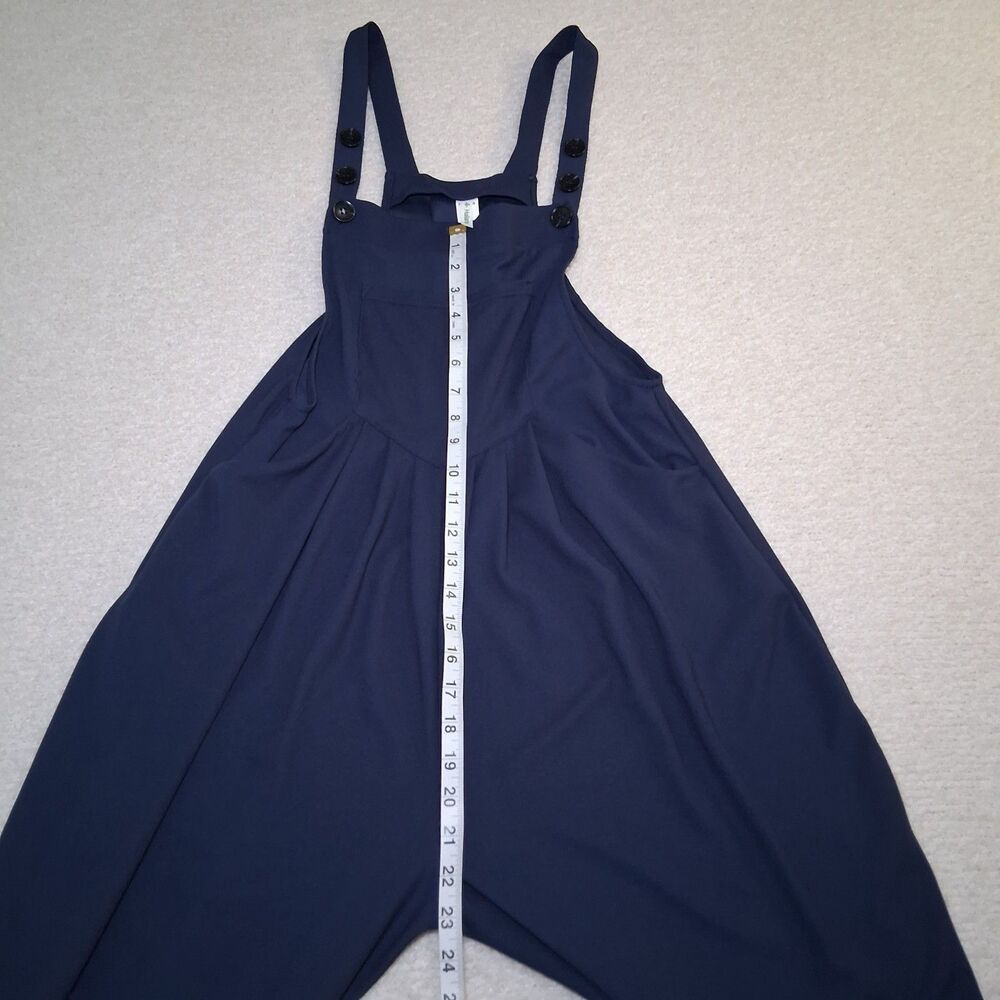 NWT Overalls Jumpsuit Sz S Navy Casual Minimalist Oversized Lounge Oversized - Picture 6 of 9